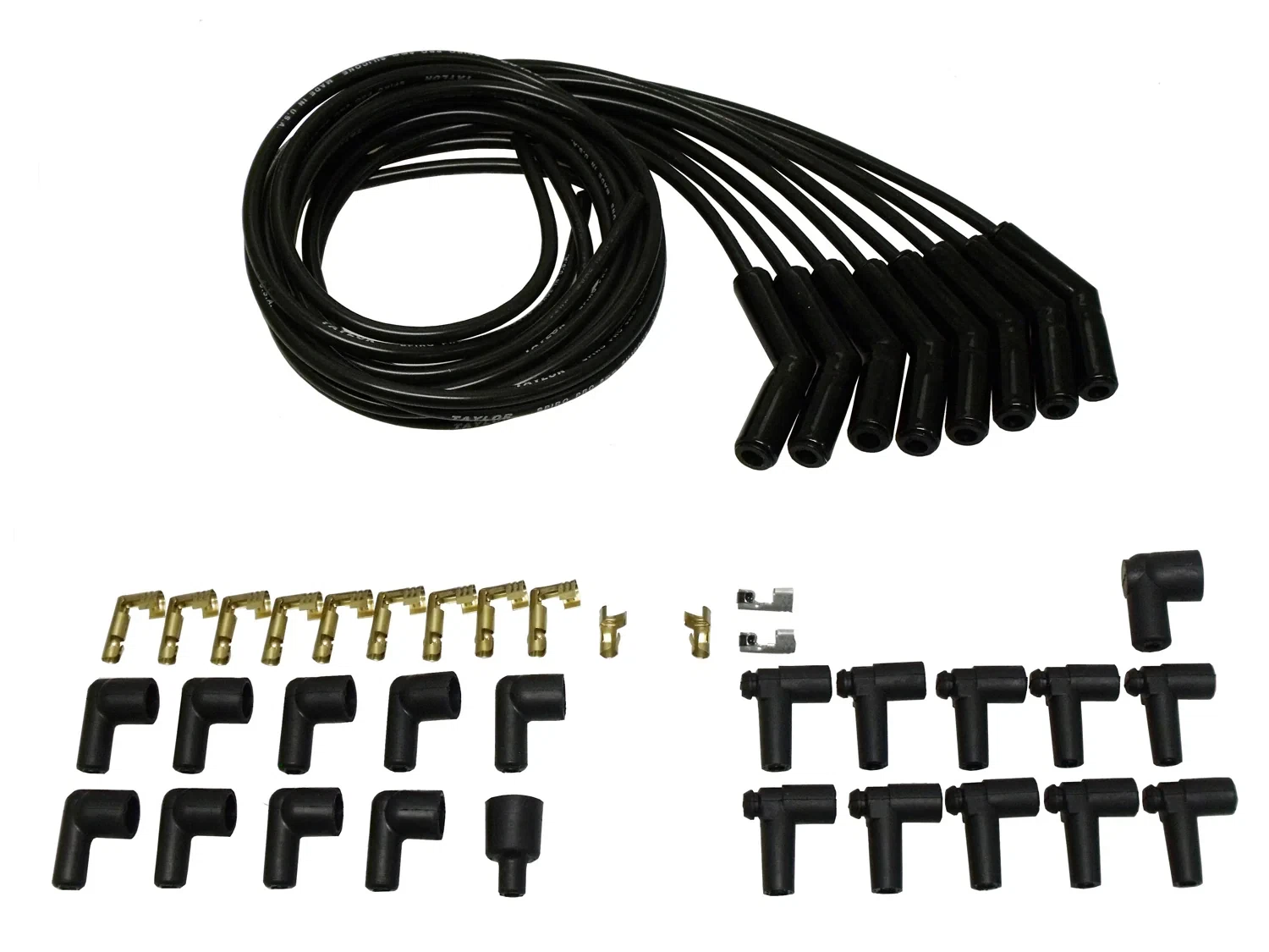 Spark Plug Wire Set Universal Silicone Spiro Pro 8mm 90_ 350 ohm_ft 75053-B